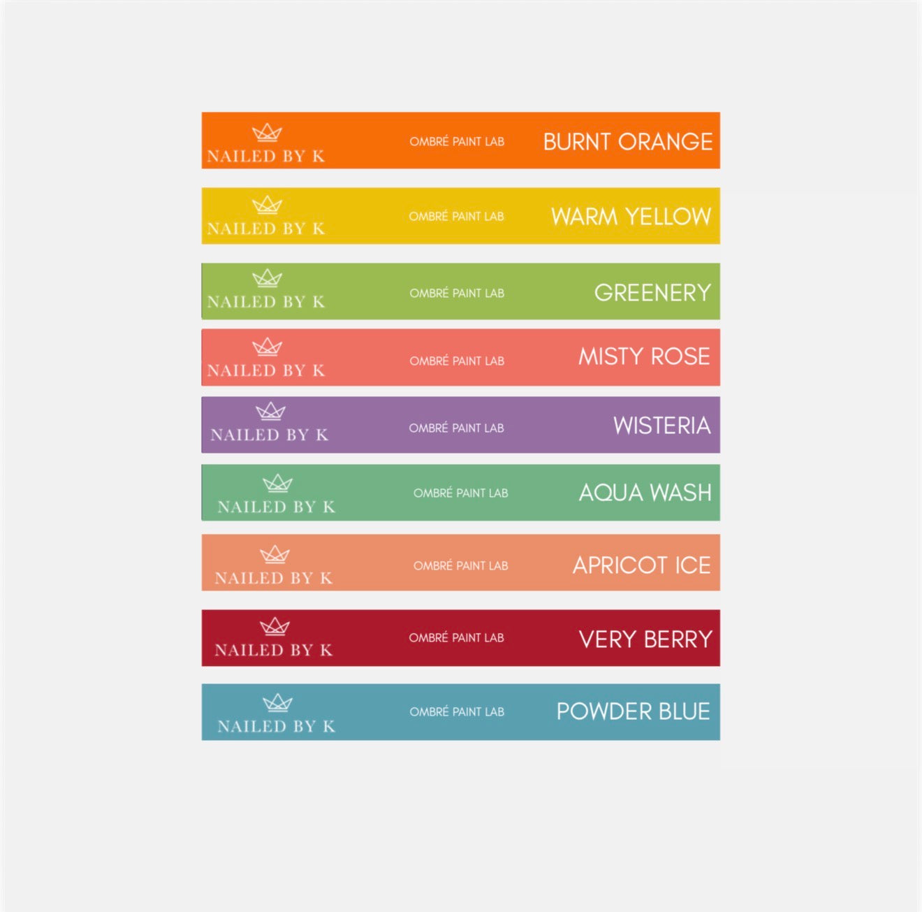 Stickers Nuancier - Ombré Paint Lab • Summer